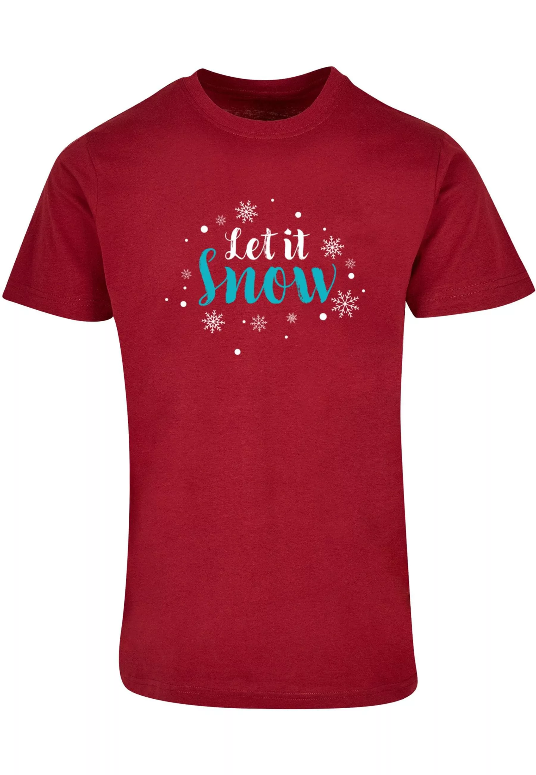 Merchcode T-Shirt "Merchcode Herren Let it snow Basic Round Neck T-Shirt" günstig online kaufen