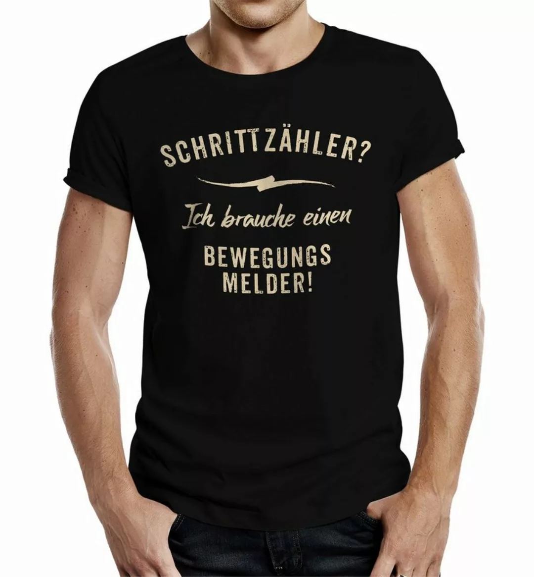 RAHMENLOS® T-Shirt für Sportmuffel: Schrittzähler? Ich brauch einen Bewegun günstig online kaufen