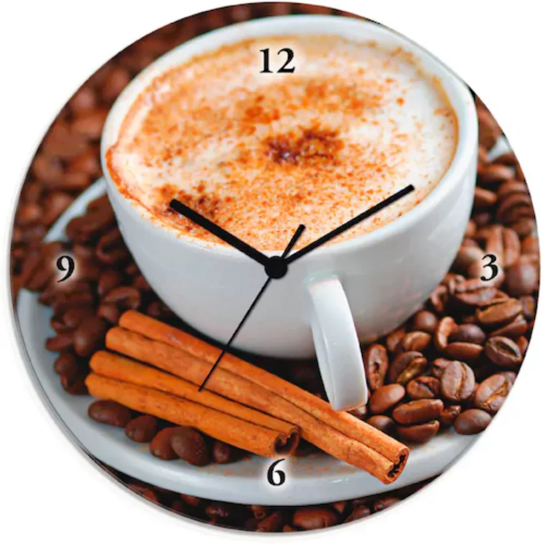 Artland Wanduhr »Cappuccino - Kaffee«, wahlweise mit Quarz- oder Funkuhrwer günstig online kaufen