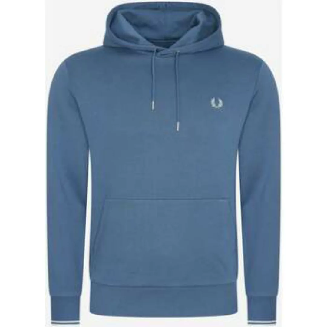 Fred Perry  Sweatshirt Kapuzenpullover mit Streifen – nachtblaues helles Ei günstig online kaufen