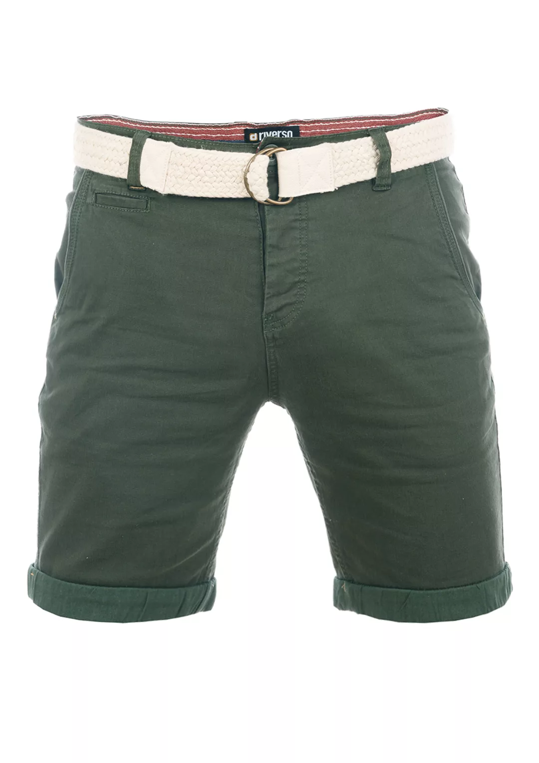 riverso Kurze Hosen Herren Sommer Chino Shorts mit Gürtel Regular Fit RIVHe günstig online kaufen