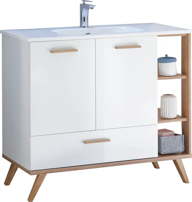 Saphir Waschtisch "Quickset Mineralmarmor-Waschtisch mit Unterschrank, 101 günstig online kaufen