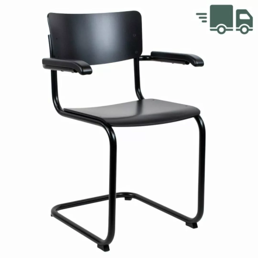 THONET S 43 F | Schwarz matt gebeizt | Gestell schwarz matt günstig online kaufen