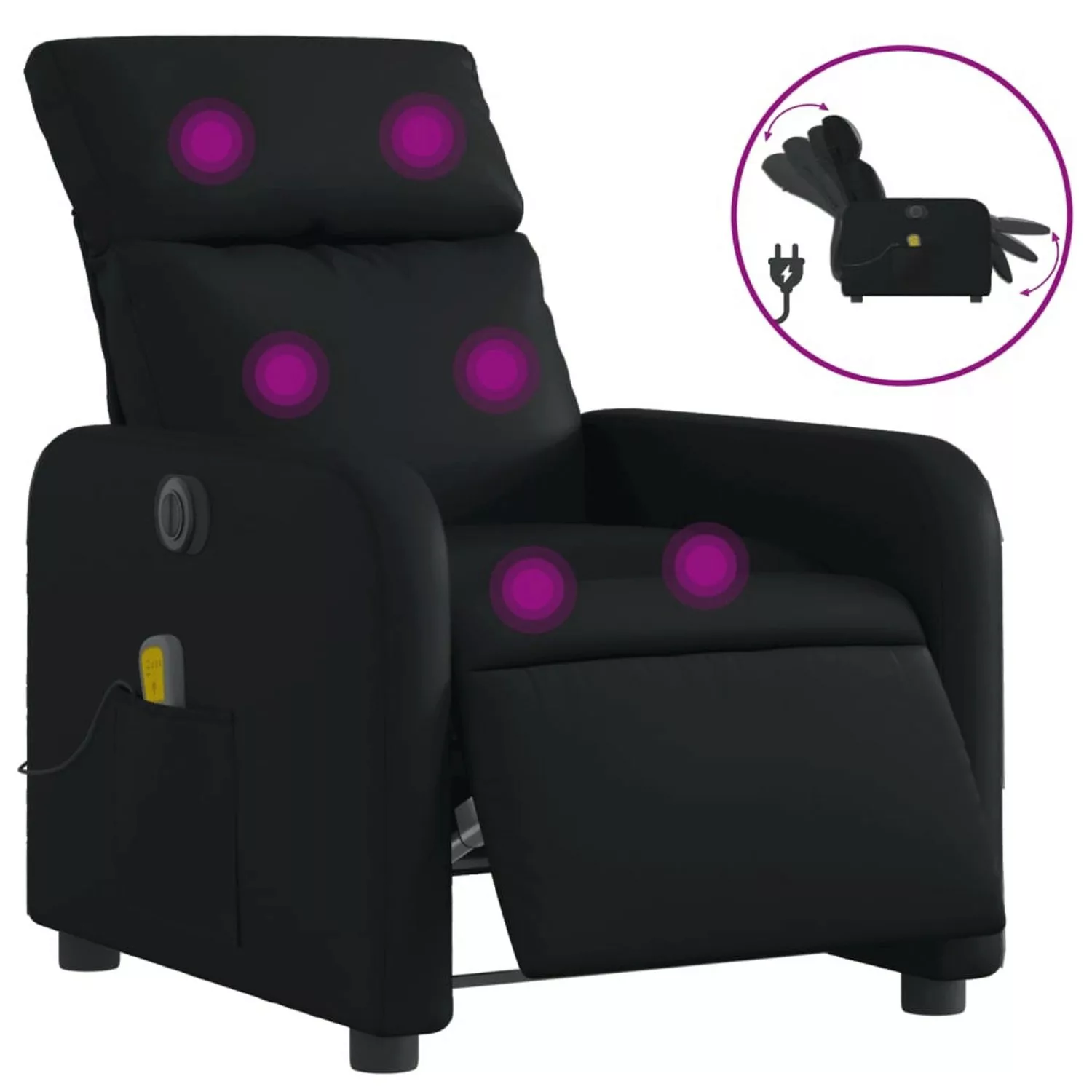 vidaXL Massagesessel Elektrisch Schwarz Kunstleder Modell 14 günstig online kaufen