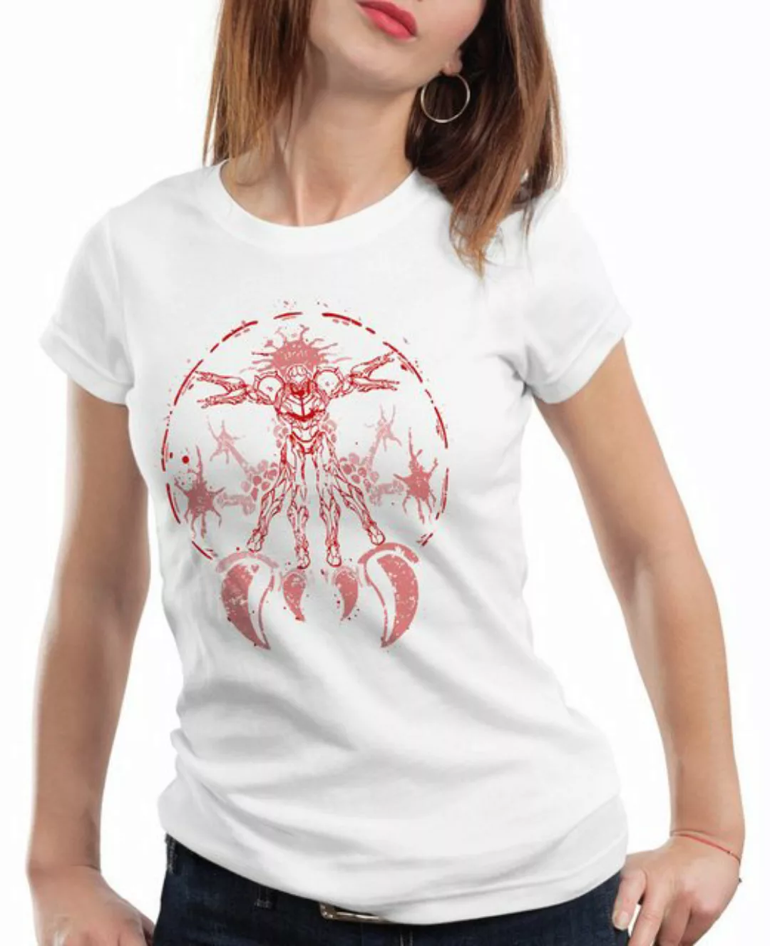 style3 T-Shirt Samus DaVinci Vitruvianischer Mensch Metroid prime Aran Nint günstig online kaufen