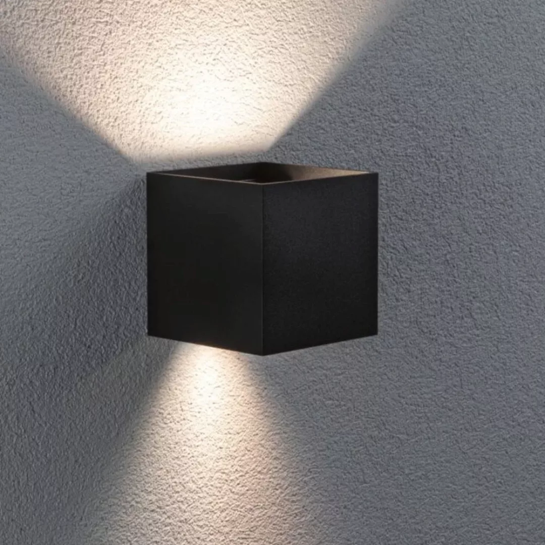 Paulmann Cybo LED-Außenwandleuchte, RGBW, 10x10cm, anthrazit günstig online kaufen