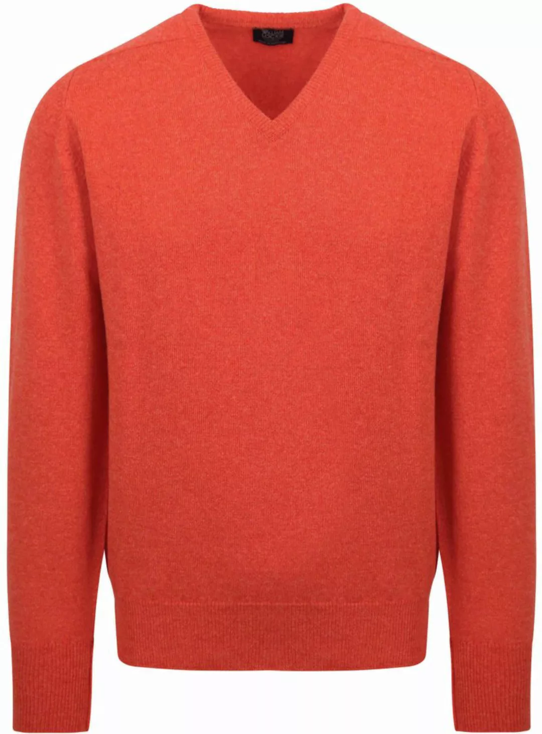 William Lockie V-Auschnitt Pullover Lamwolle Orange - Größe 3XL günstig online kaufen
