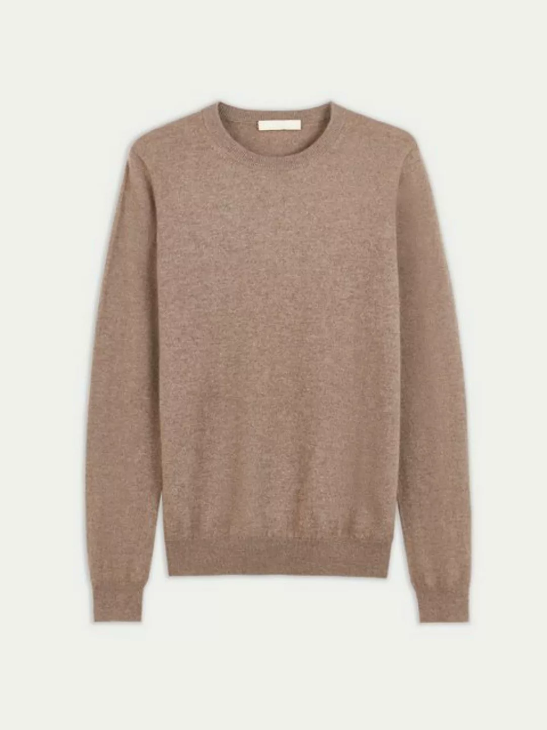 GOBI Cashmere Rundhalspullover Naturfarbe Basic R-Ausschnitt Kaschmirpullov günstig online kaufen