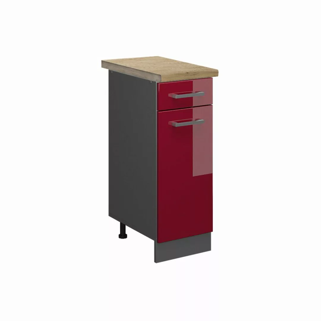 Vicco Unterschrank R-Line, Bordeaux Hochglanz/Anthrazit, 30 günstig online kaufen
