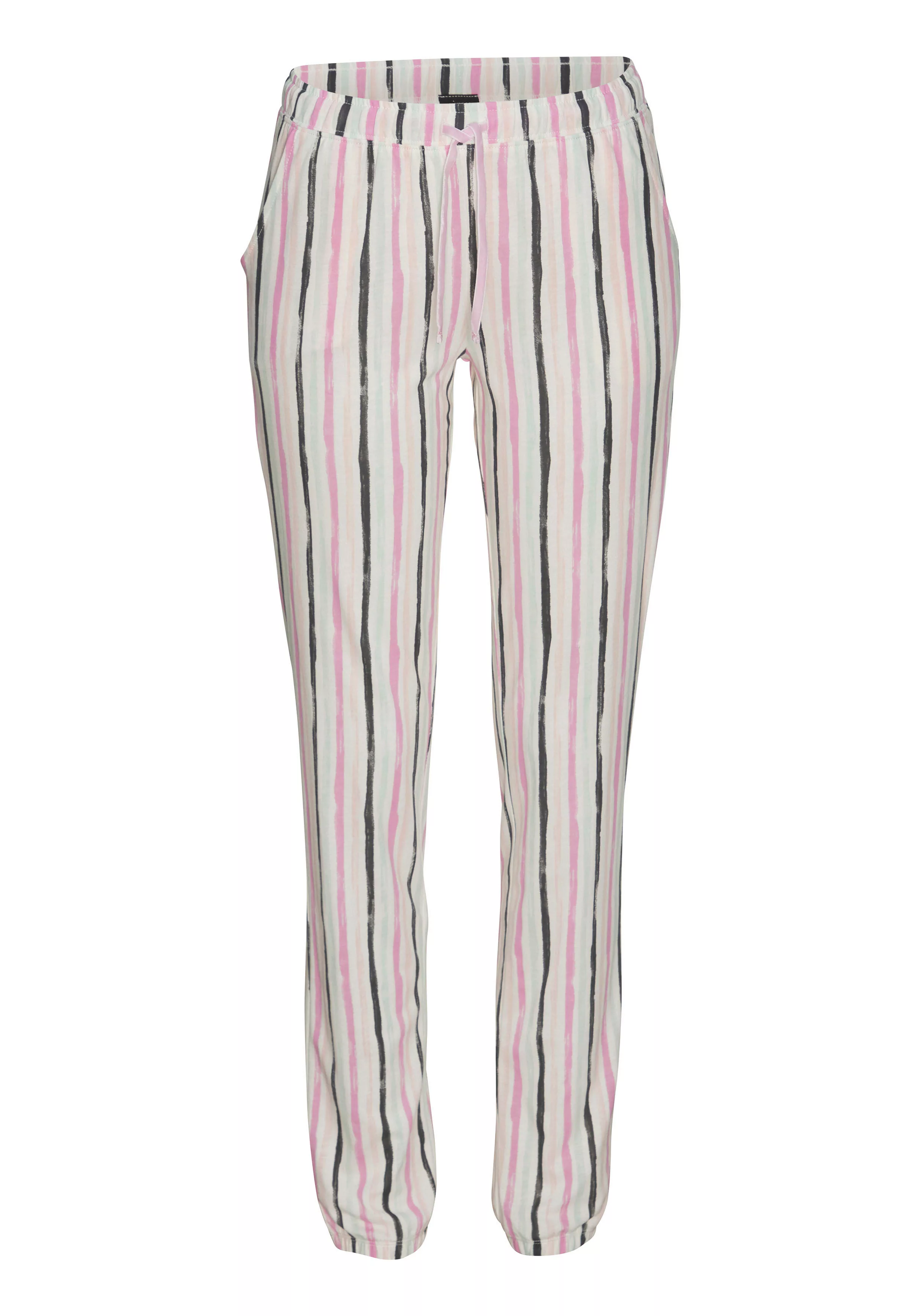 Vivance Dreams Pyjamahose mit Aquarell-Muster günstig online kaufen