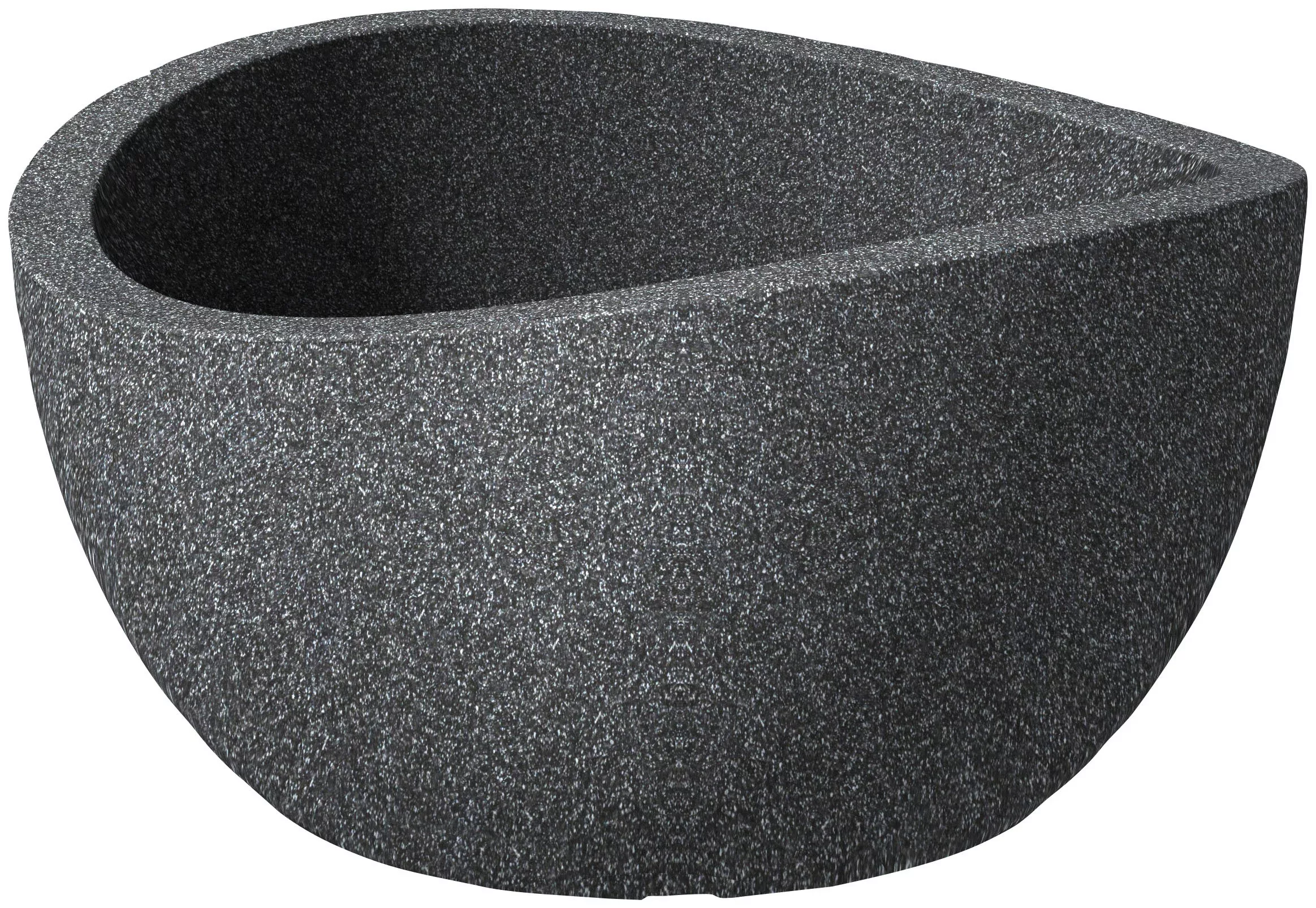 Scheurich Pflanzschale Wave Globe Bowl Ø 39 cm Schwarz Granit günstig online kaufen
