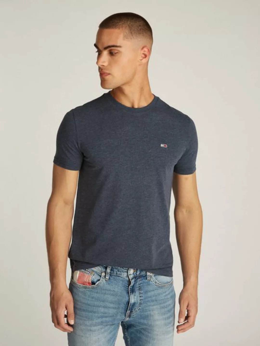 Tommy Jeans T-Shirt TJM XSLIM JASPE HTR TEE EXT in Melange-Optik günstig online kaufen