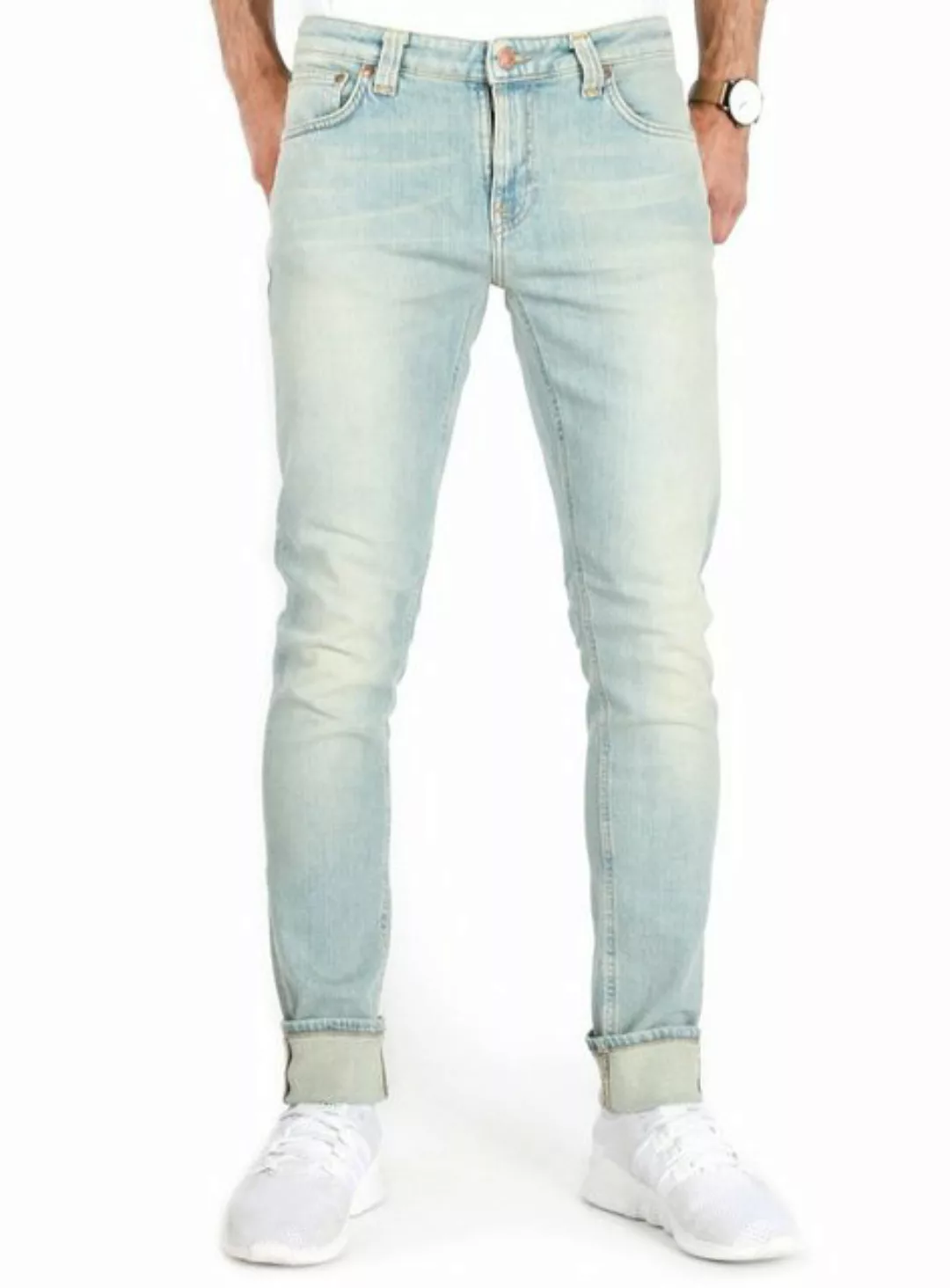 Nudie Jeans Skinny-fit-Jeans Herren Stretch Hose Bio Baumwolle Skinny Lin S günstig online kaufen