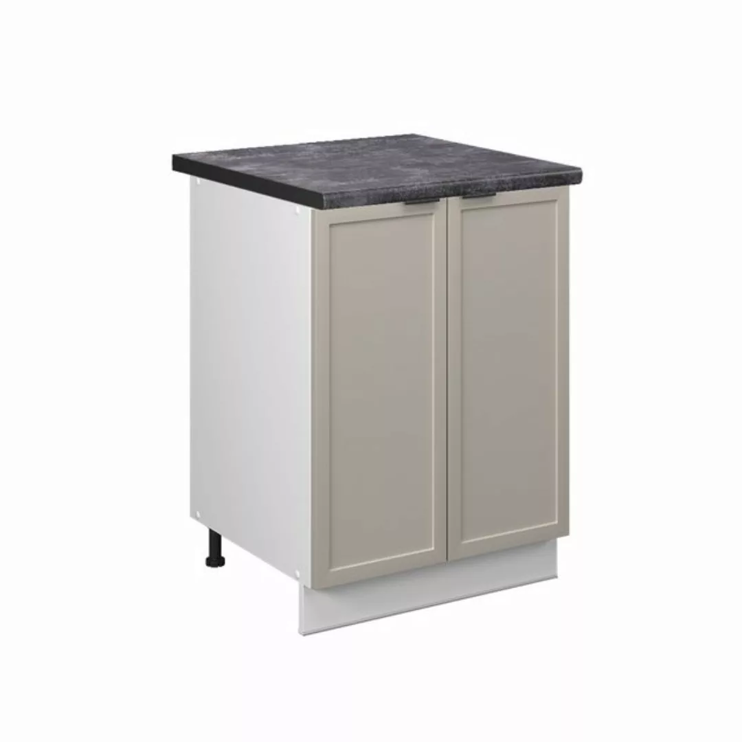 Vicco Unterschrank Fame-Line, GrauBeige/Weiß, 60 cm, AP Anthrazit günstig online kaufen