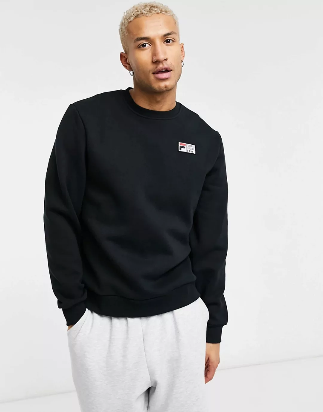 Fila – Pelmo – White Rock Pack – Sweatshirt in Schwarz günstig online kaufen