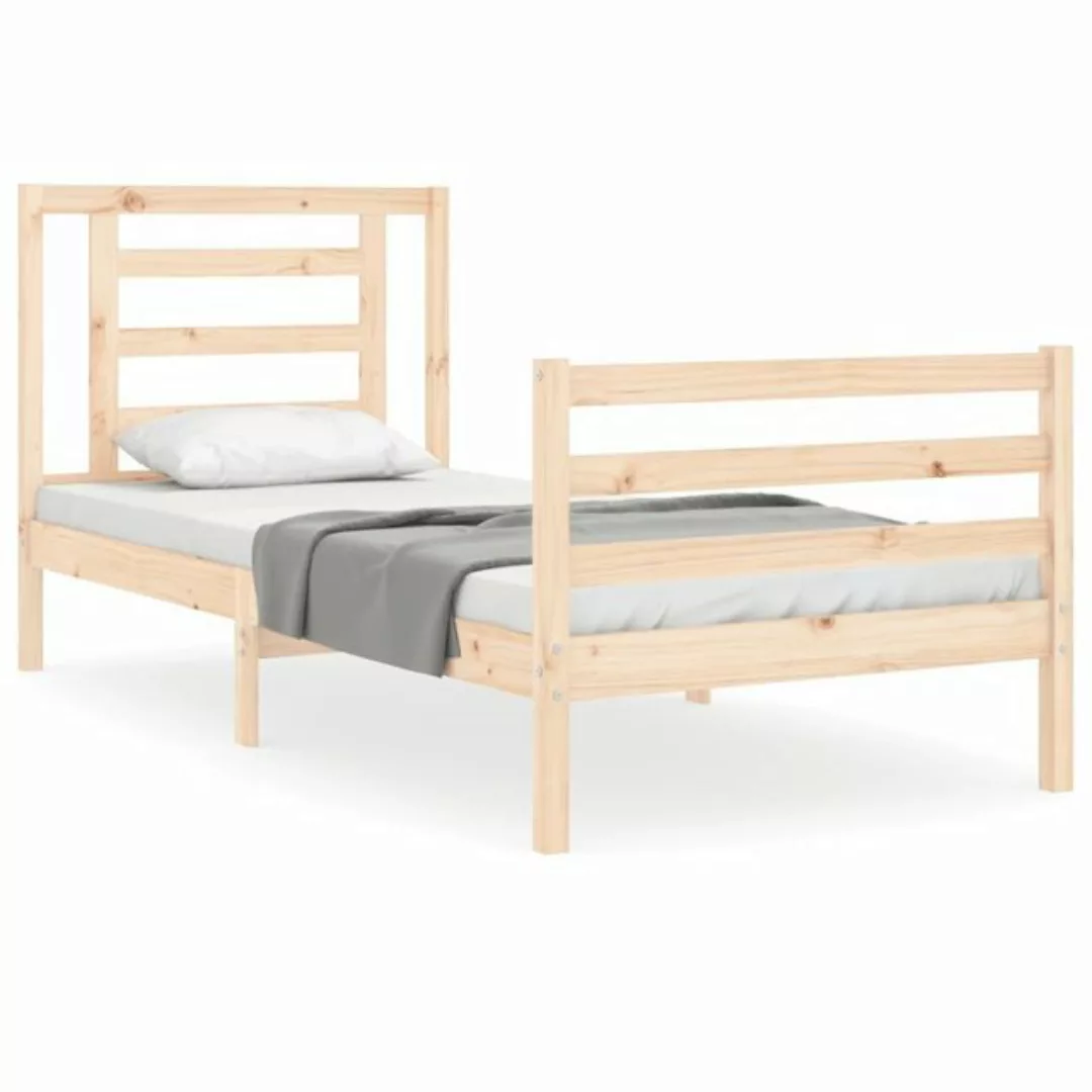 furnicato Bett Massivholzbett mit Kopfteil 90x200 cm günstig online kaufen