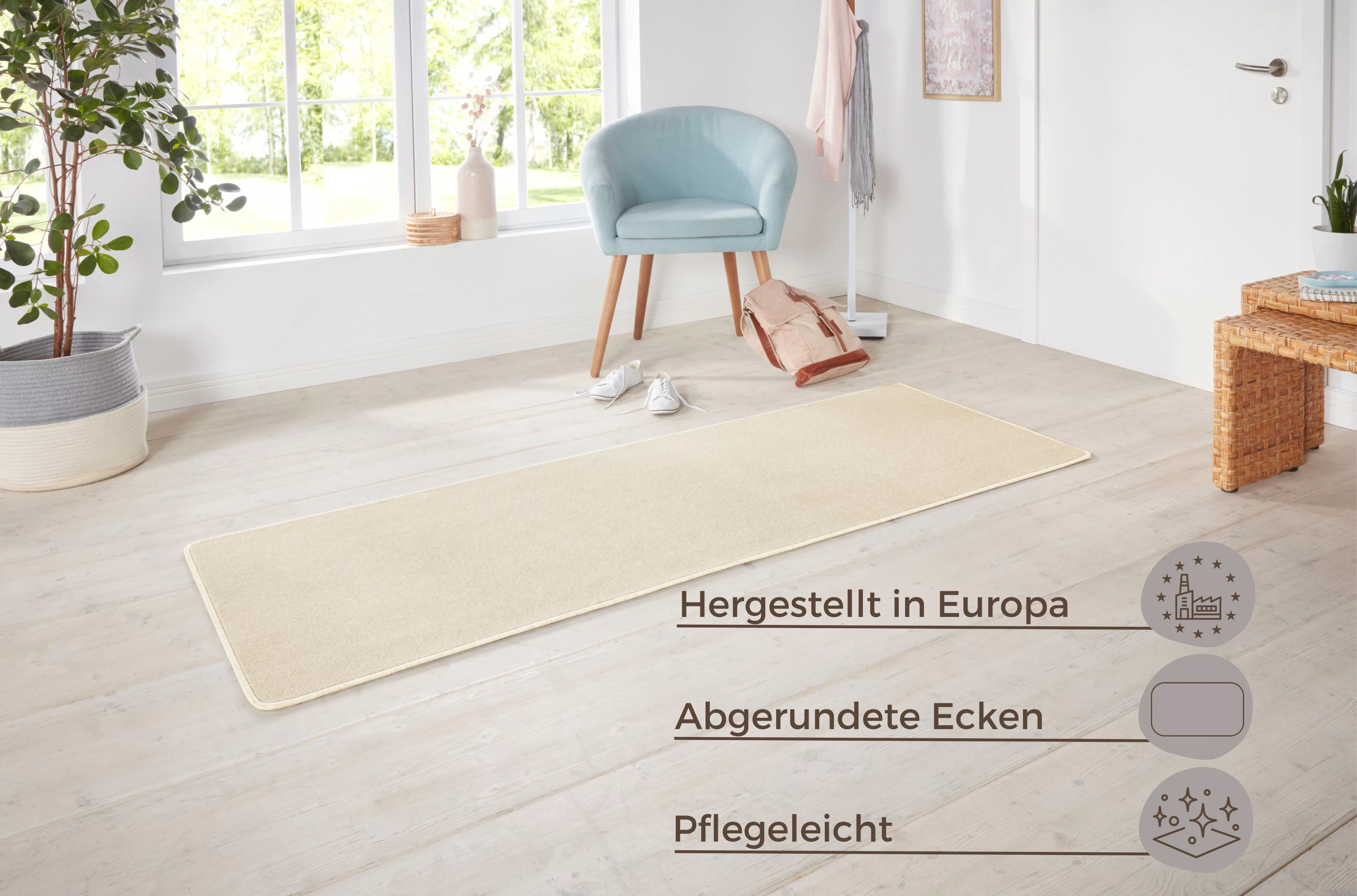 HANSE Home Teppich »Shashi«, rechteckig, 8,5 mm Höhe, Kurzflor, Unifarben, günstig online kaufen