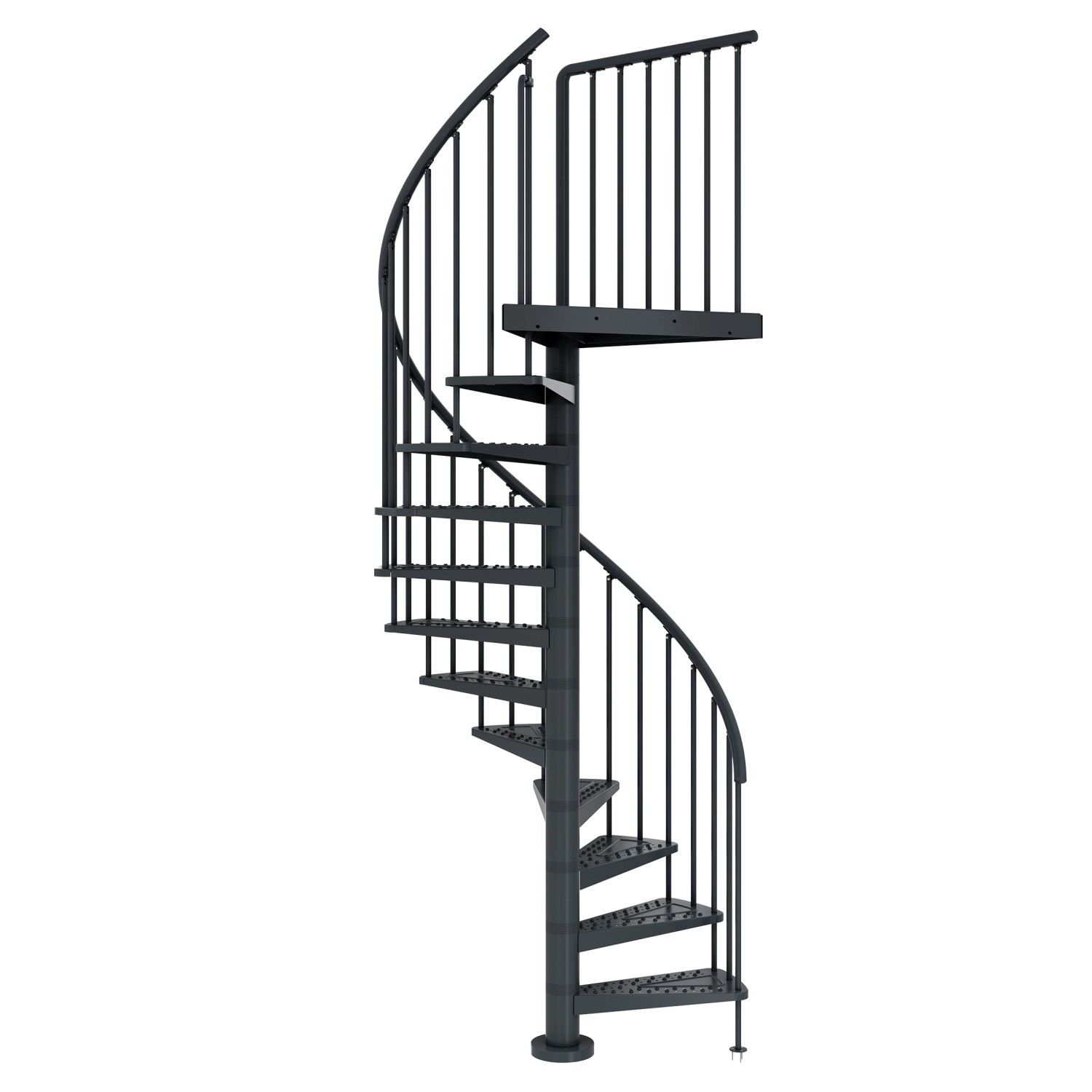 Dolle Außenspindeltreppe Gardenspin Ø 155 cm Anthrazit mit 12 Stufen günstig online kaufen