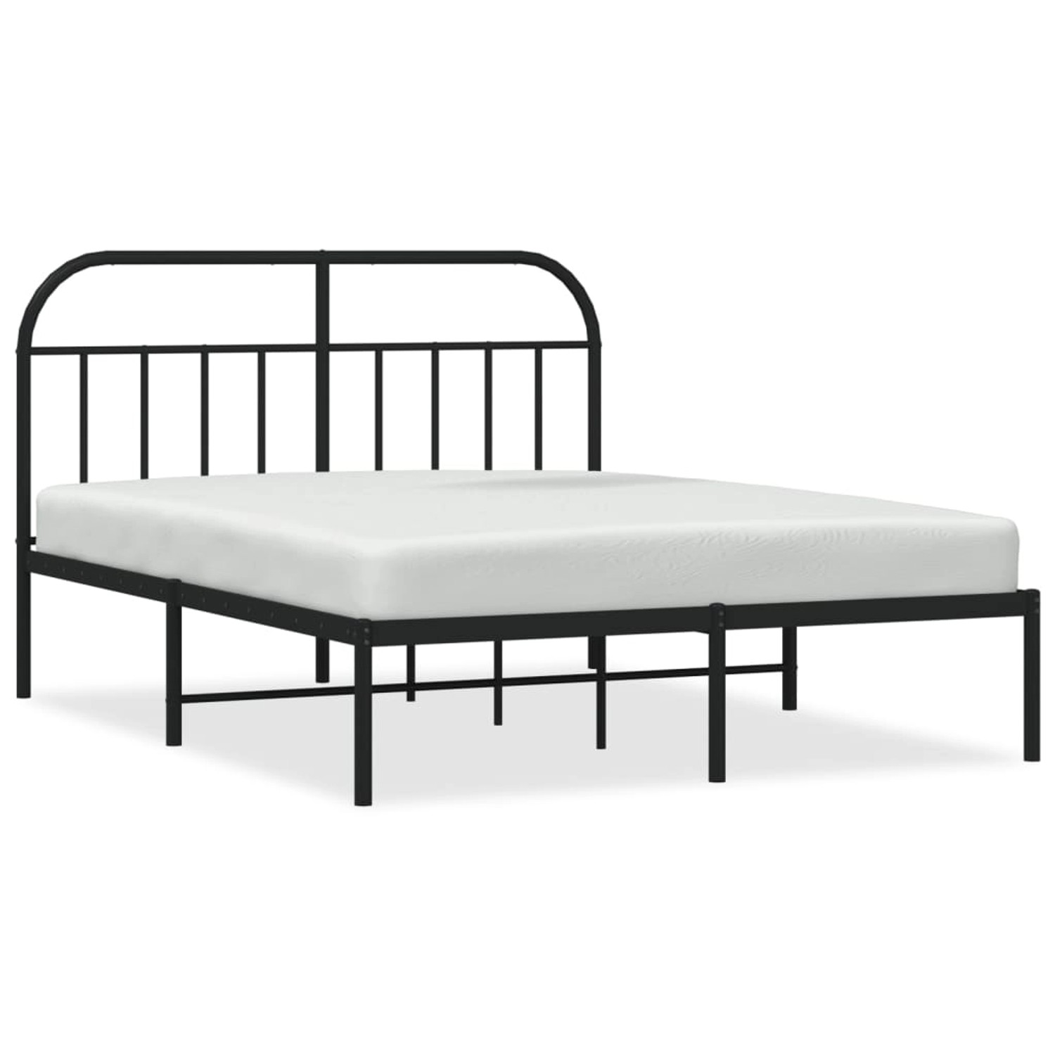 vidaXL Bettgestell mit Kopfteil Metall Schwarz 140x200 cm Modell 131796775 günstig online kaufen