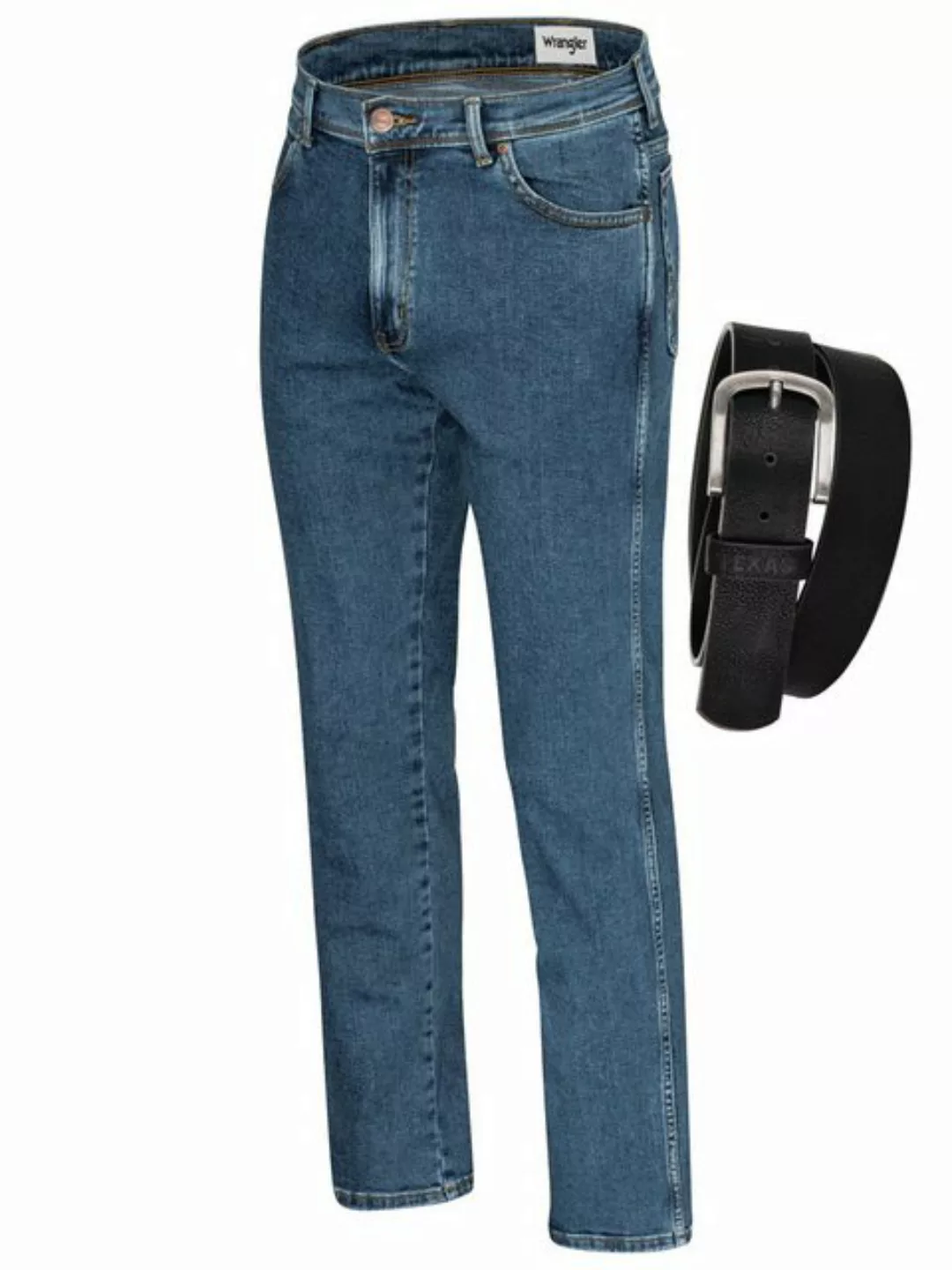 Wrangler Straight-Jeans Texas Authentic Straight Herrenjeans Jeans Stretch günstig online kaufen