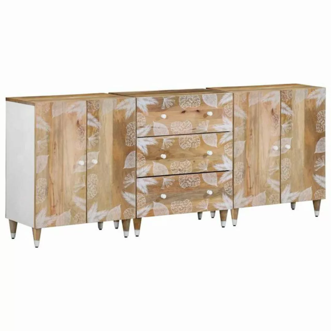 vidaXL Aktenschrank Sideboards 3 Stk 60x33,5x75 cm Massivholz Mango günstig online kaufen