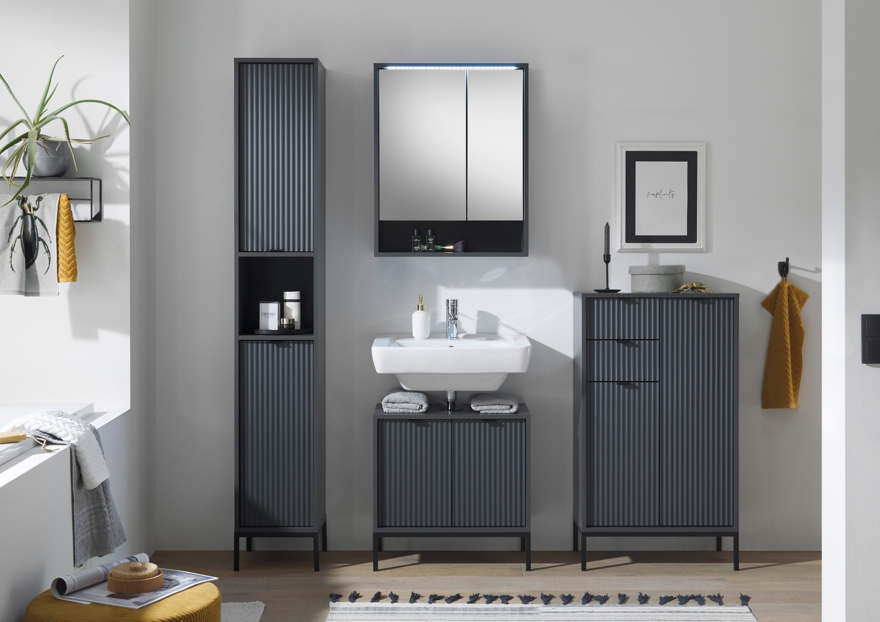 BASIC by Balculina Hochschrank "Lucera Hochschrank, Badezimmerschrank BxHxT günstig online kaufen