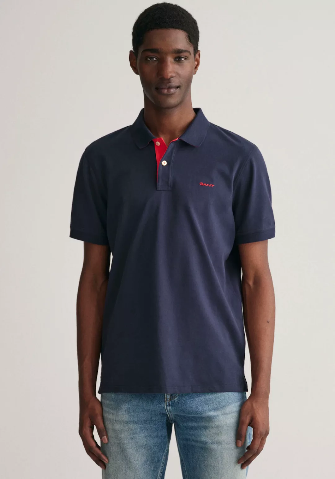 Gant Poloshirt REG CONTRAST PIQUE SS RUGGER mit kontrastfarbenen Einsätzen günstig online kaufen