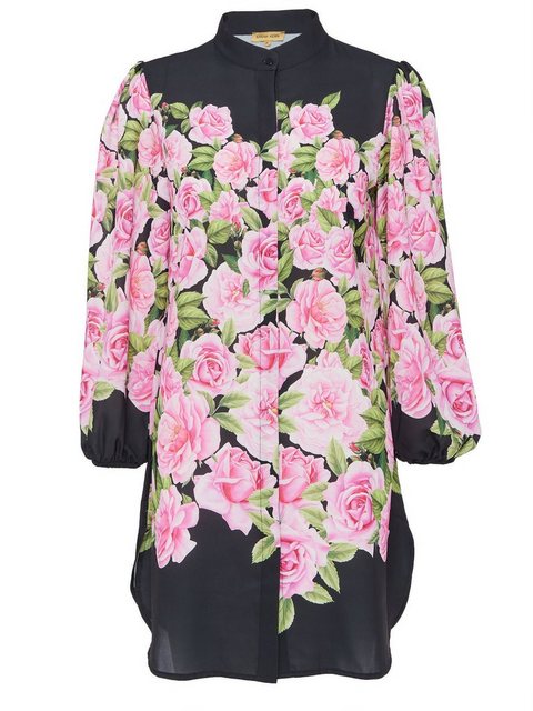 Sarah Kern Longbluse Shirtkleid figurbetont mit Floralprint günstig online kaufen