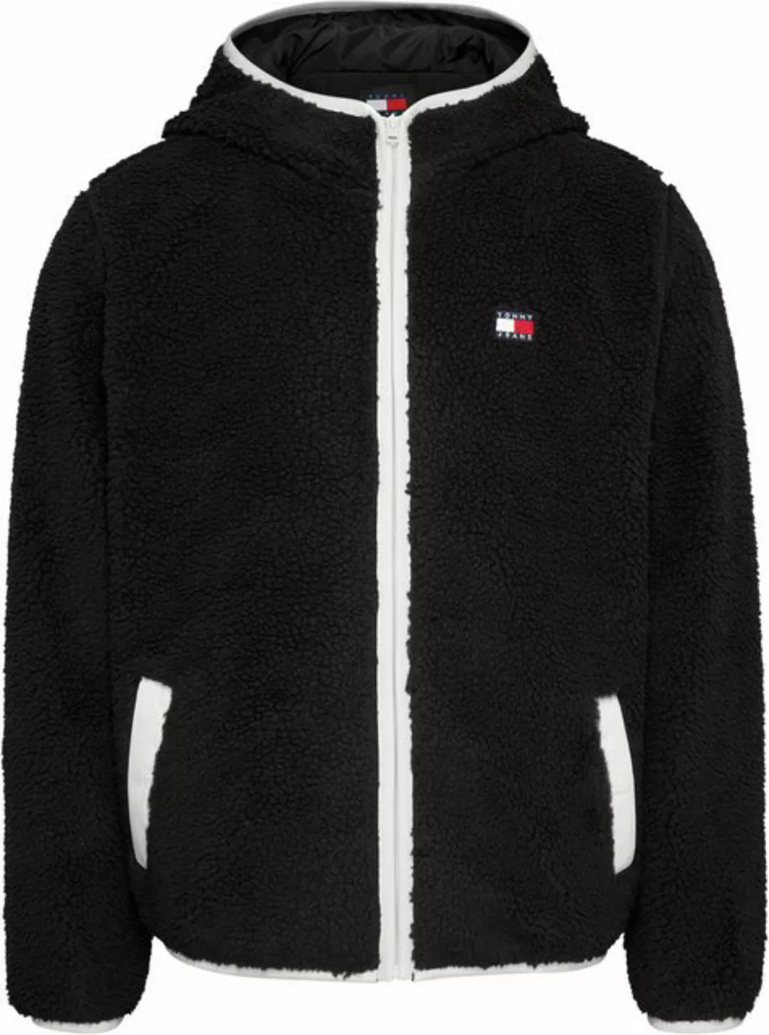 Tommy Jeans Plüschjacke "TJM REG BADGE TEDDY ZIP TRU EXT", mit Kapuze, mit günstig online kaufen