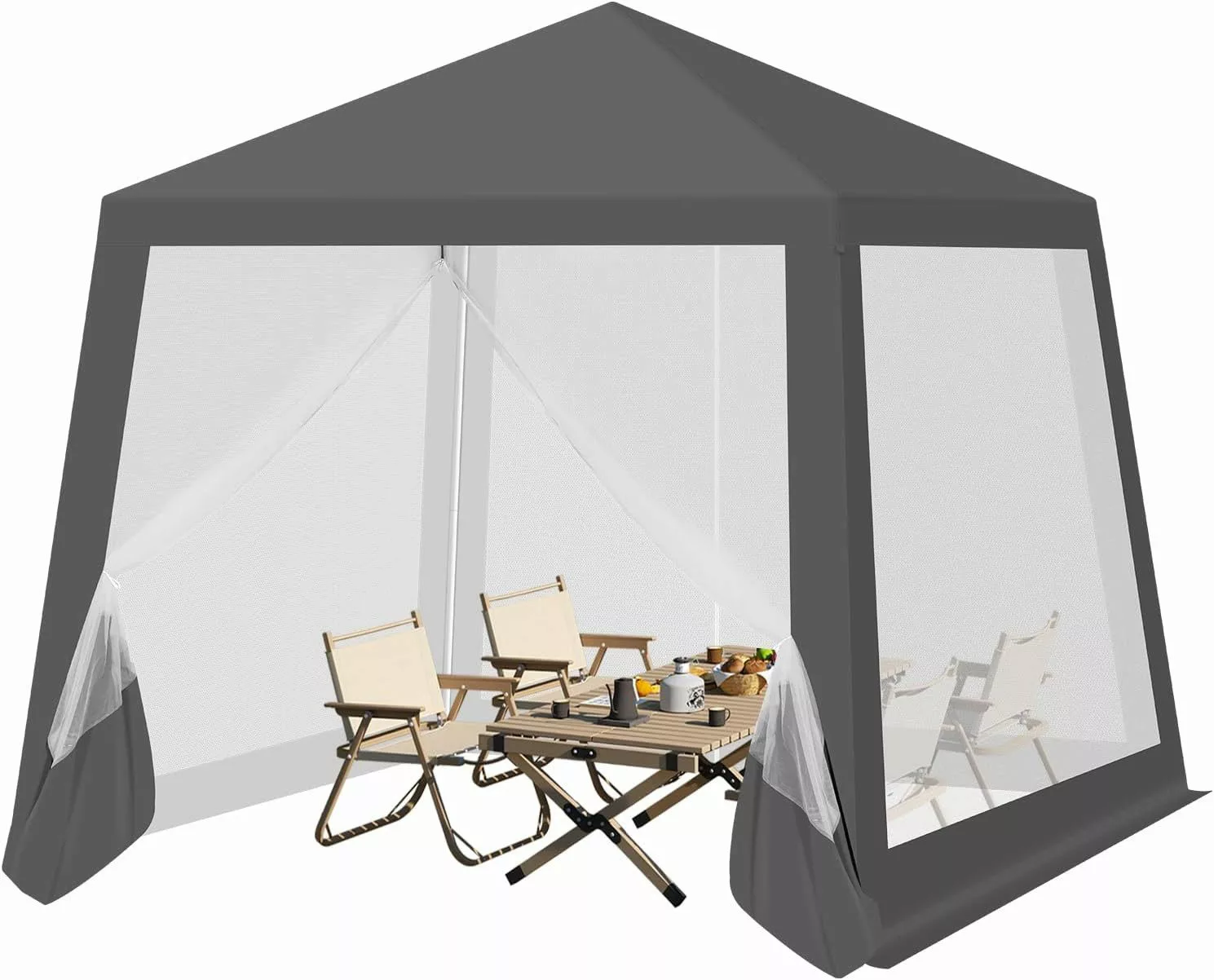 Woltu Pavillon, mit 4 Seitenteilen, 3x3 günstig online kaufen