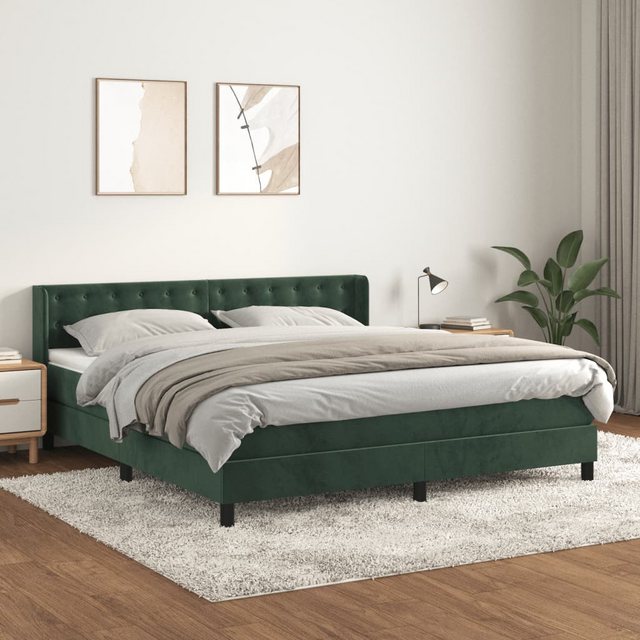 vidaXL Bettgestell Boxspringbett mit Matratze Hellgrau 180x200 cm Stoff Bet günstig online kaufen