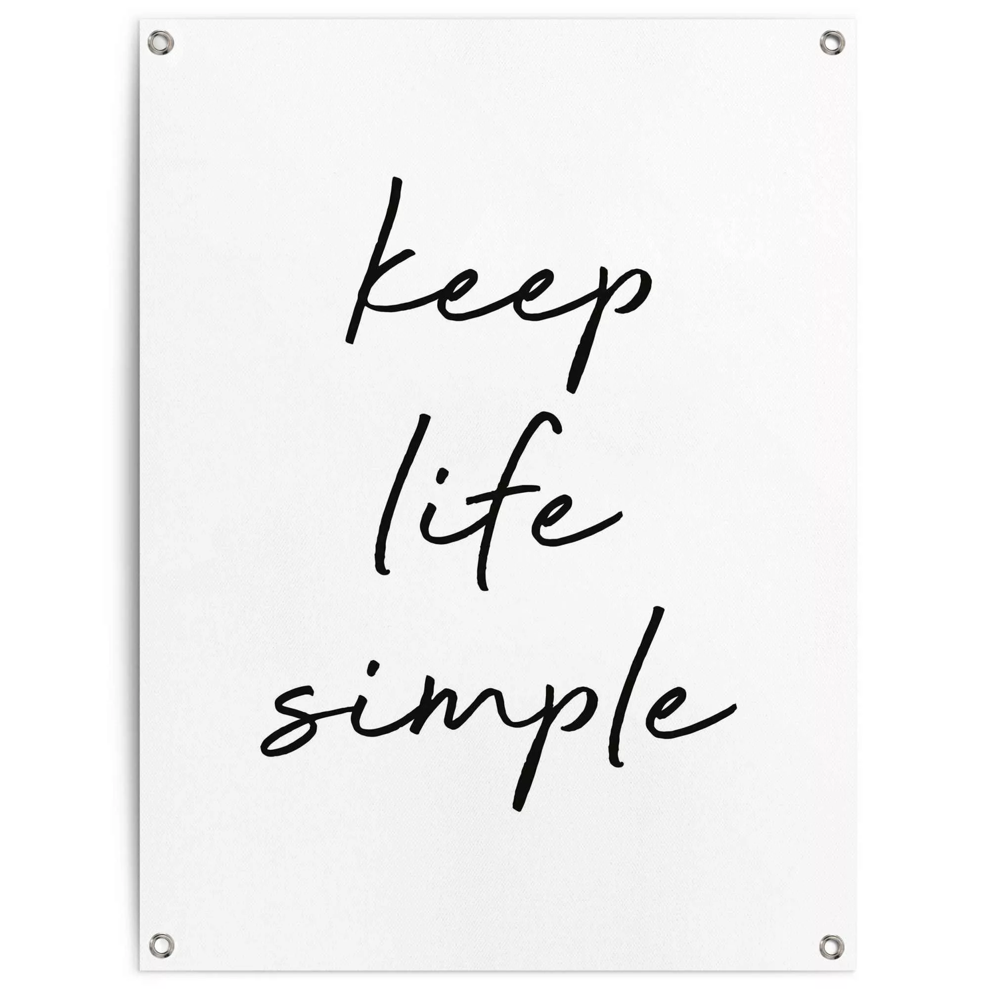 Reinders Poster "Keep life simple", Outdoor für Garten oder Balkon günstig online kaufen
