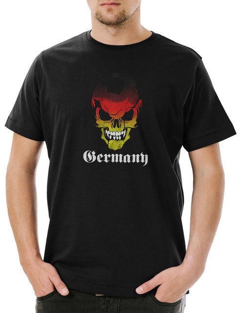 Urban Backwoods Print-Shirt Classic German Soccer Skull Flag Herren T-Shirt günstig online kaufen