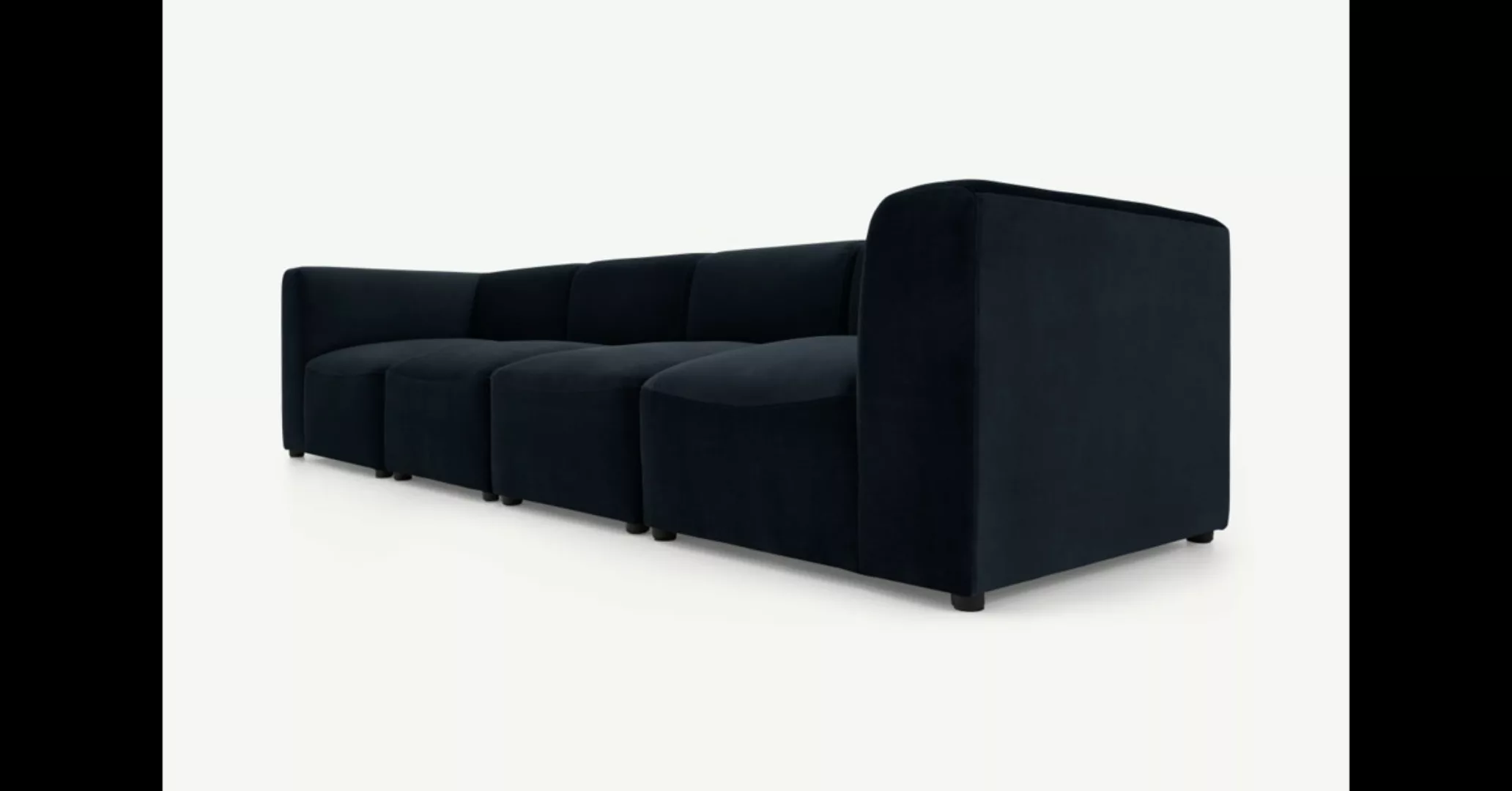 Juno modulares 4-Sitzer Sofa, Samt in Abendblau - MADE.com günstig online kaufen