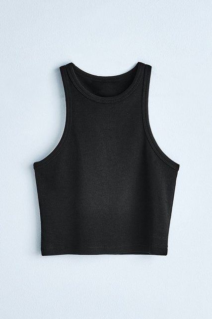 Next Shirttop Verkürztes, geripptes Tanktop mit Ringerrücken (1-tlg) günstig online kaufen