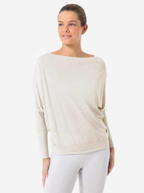 SUPER.NATURAL Langarmshirt für Damen aus Merino W KULA TOP mit leichten Fle günstig online kaufen