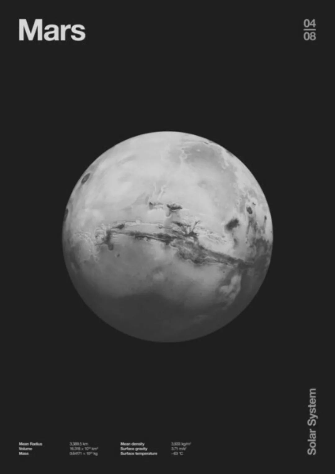 Poster / Leinwandbild - Sonnensystem - Mars günstig online kaufen