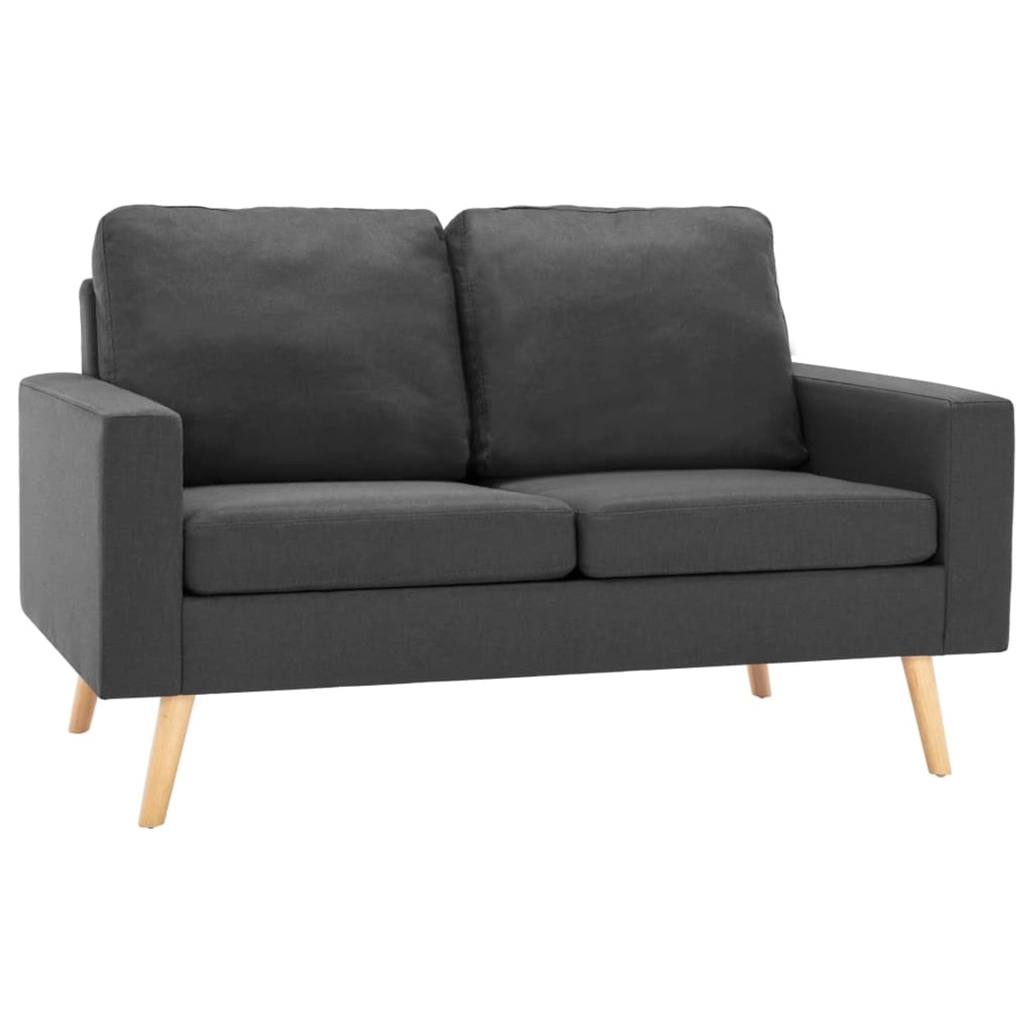 vidaXL Sofa 2-Sitzer-Sofa Dunkelgrau Stoff Couch günstig online kaufen