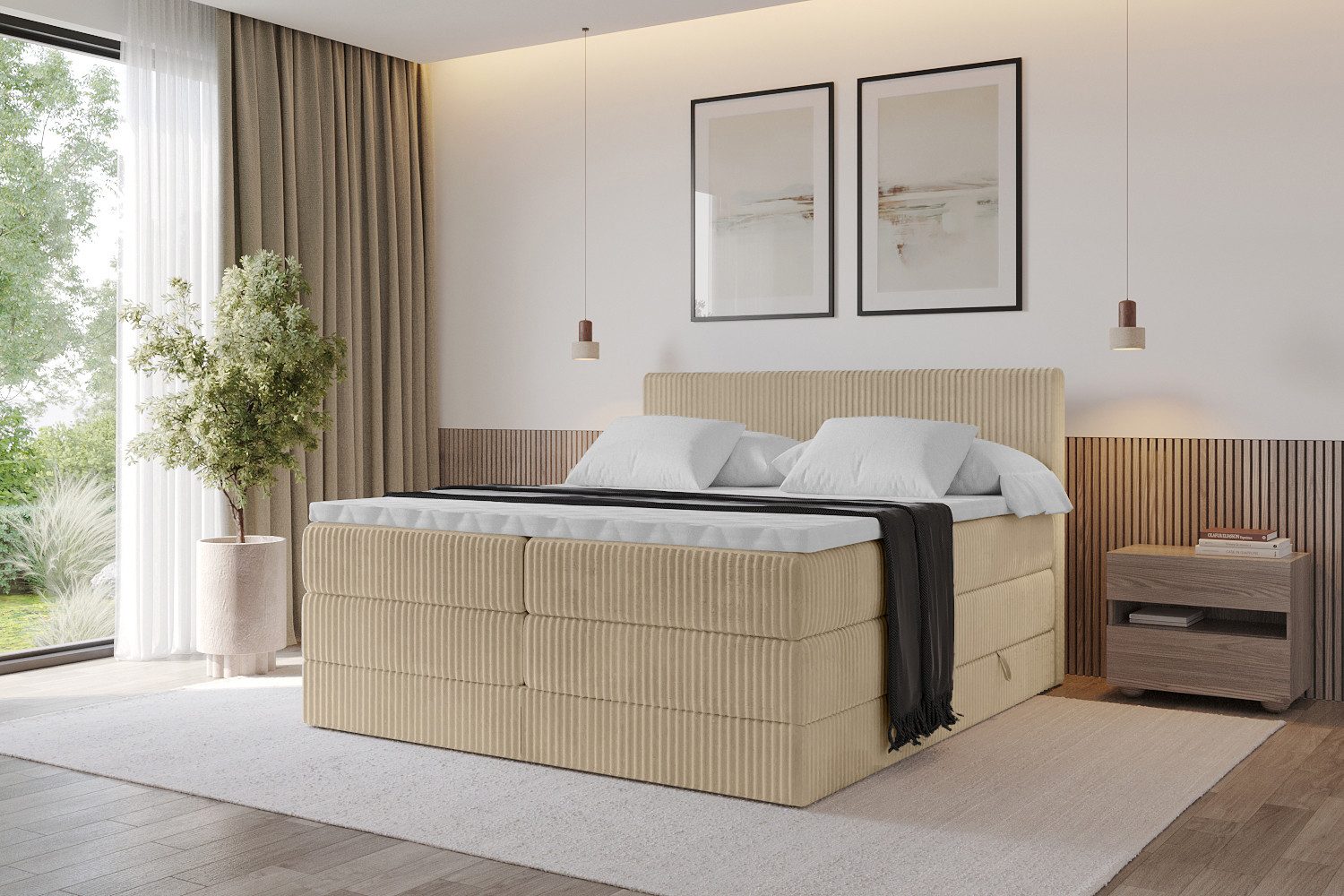 ALTDECOR Boxspringbett TOLO KING (Multipocket-Matratze H4, günstig online kaufen