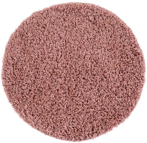 Paco Home Hochflor-Teppich »Twister 500«, rund, 44 mm Höhe, Uni Hochflor Sh günstig online kaufen