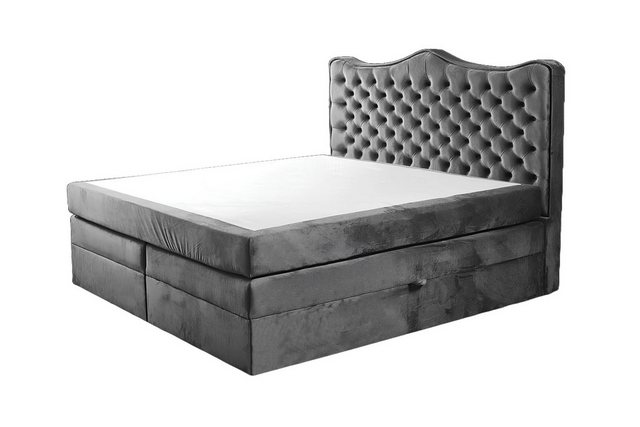 JVmoebel Bett Bettrahmen grau chesterfield schlafzimmer design elegant stof günstig online kaufen