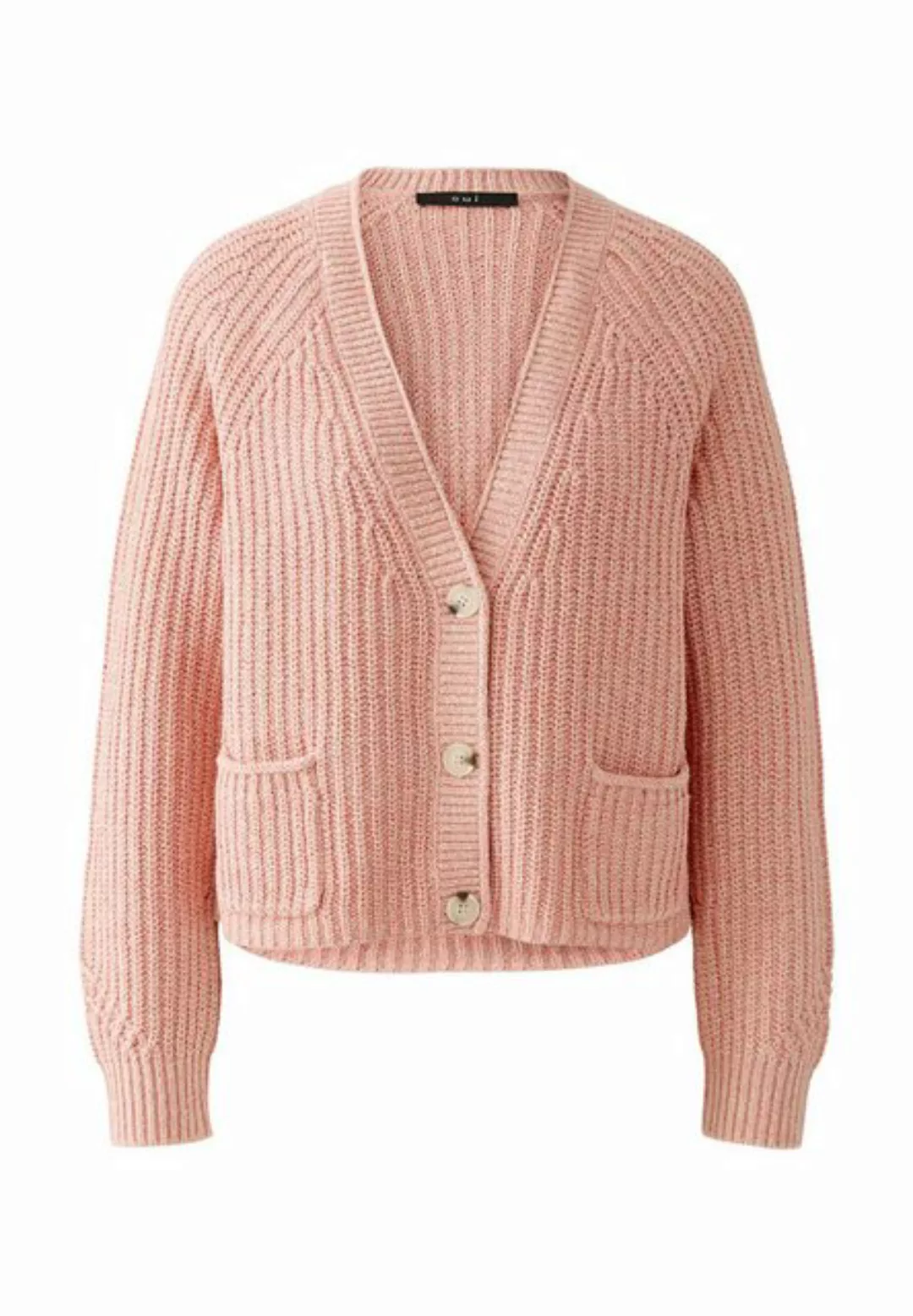 Oui Strickjacke LAFONYA Strickjacke Baumwollmischung günstig online kaufen