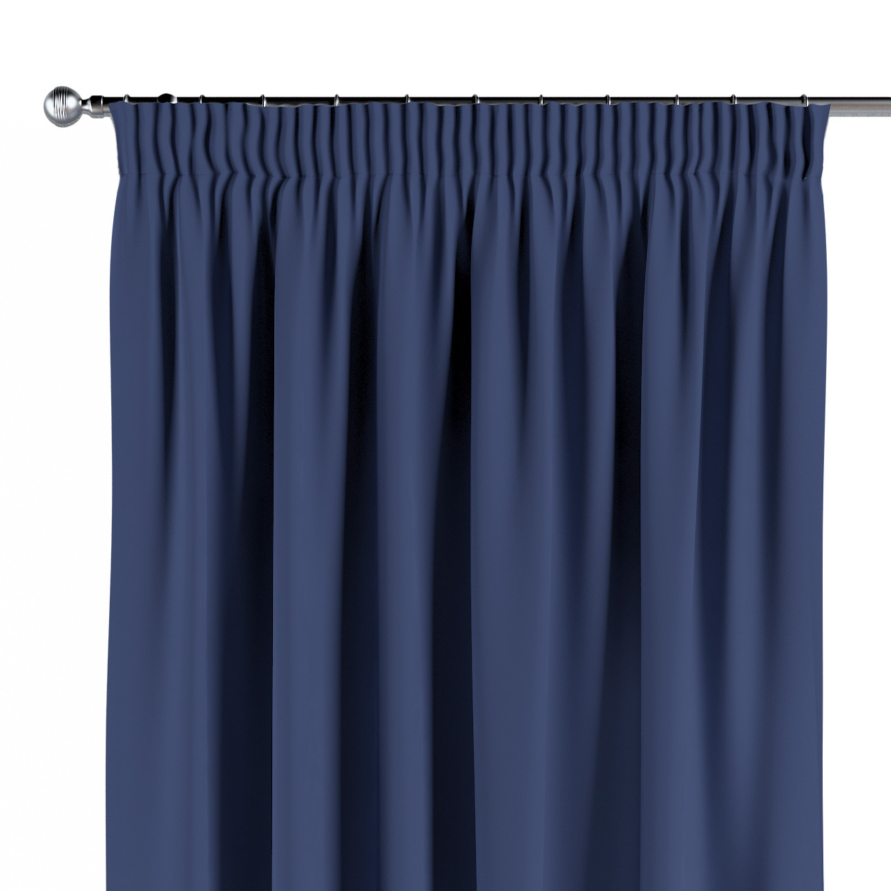 Vorhang mit Kräuselband, dunkelblau, Crema (144-74) günstig online kaufen