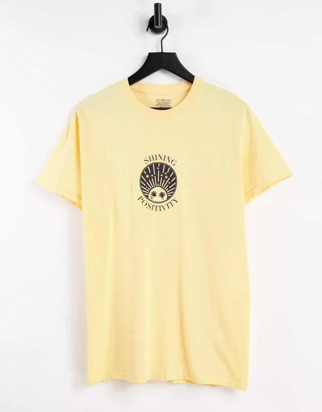 Daisy Street – Locker geschnittenes T-Shirt mit „Shining Positivity“-Aufdru günstig online kaufen