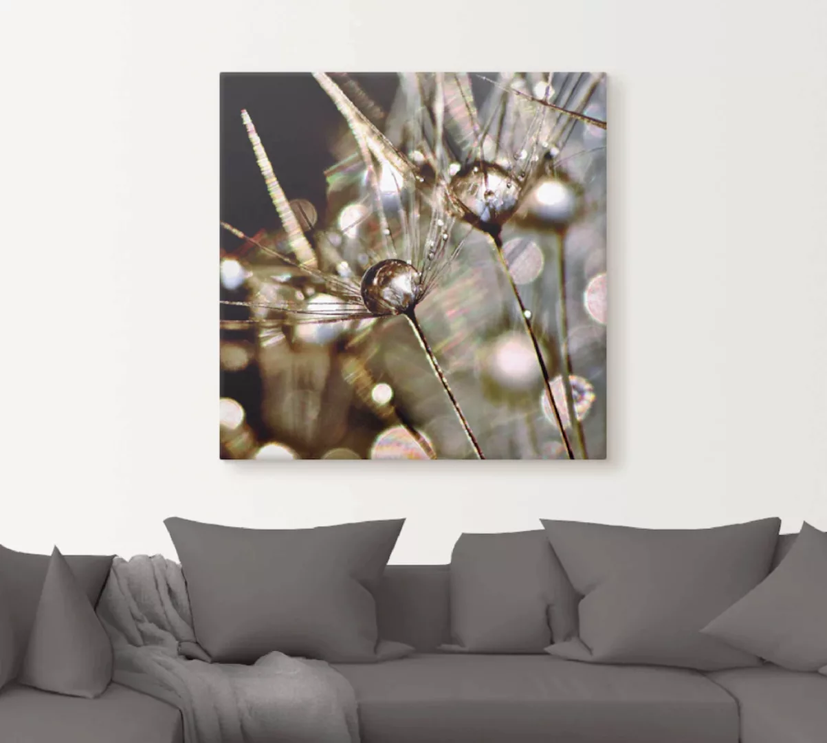 Artland Wandbild »Pusteblume abstrakt«, Blumen, (1 St.), als Leinwandbild, günstig online kaufen