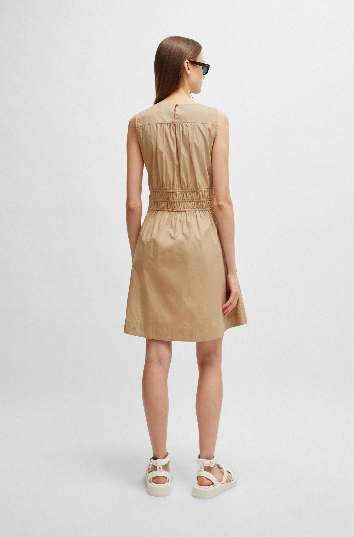 BOSS ORANGE A-Linien-Kleid C_Dizzi_3 Premium Damenmode mit Raffungen günstig online kaufen