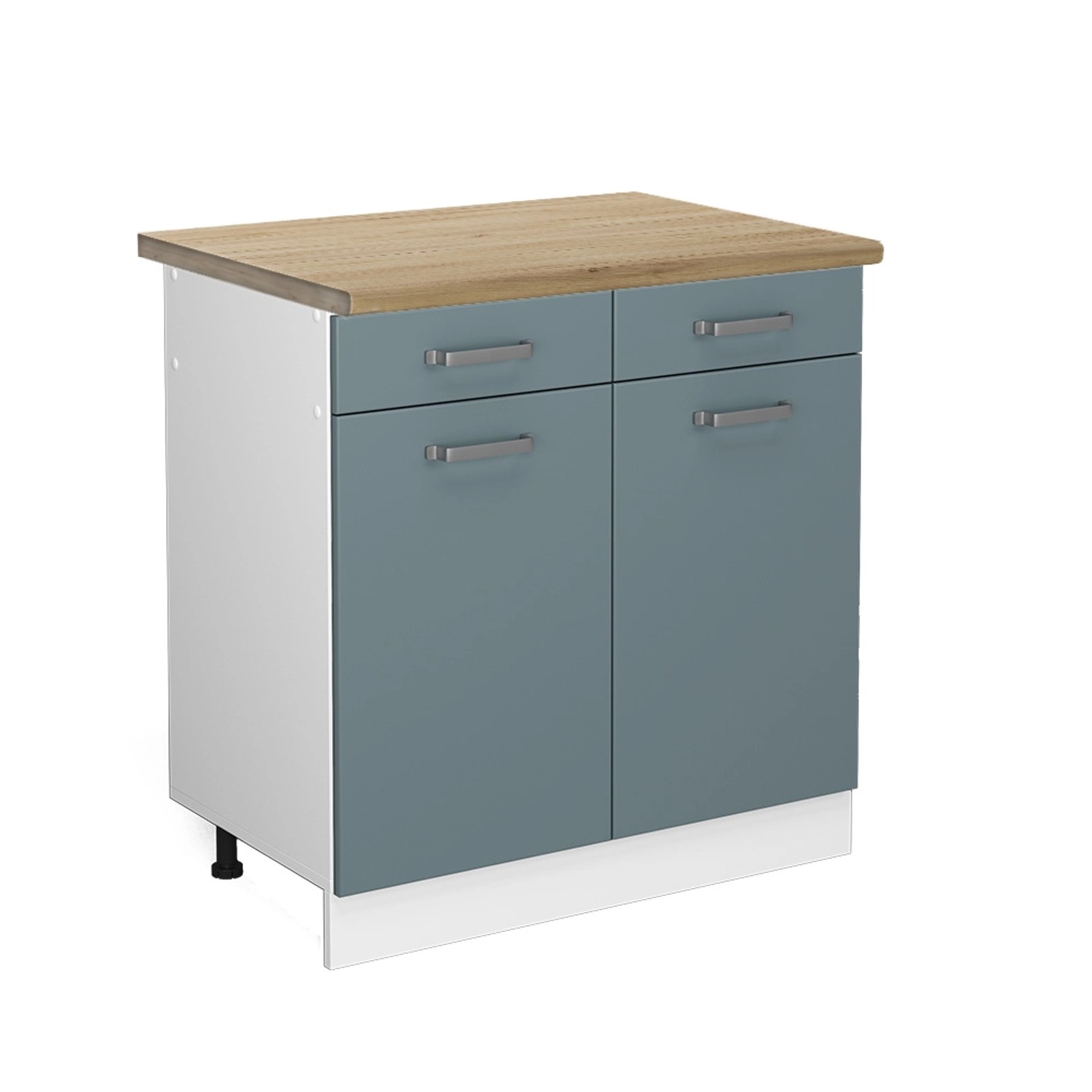 Vicco Unterschrank R-Line, Blau-Grau/Weiß, 80 cm, günstig online kaufen