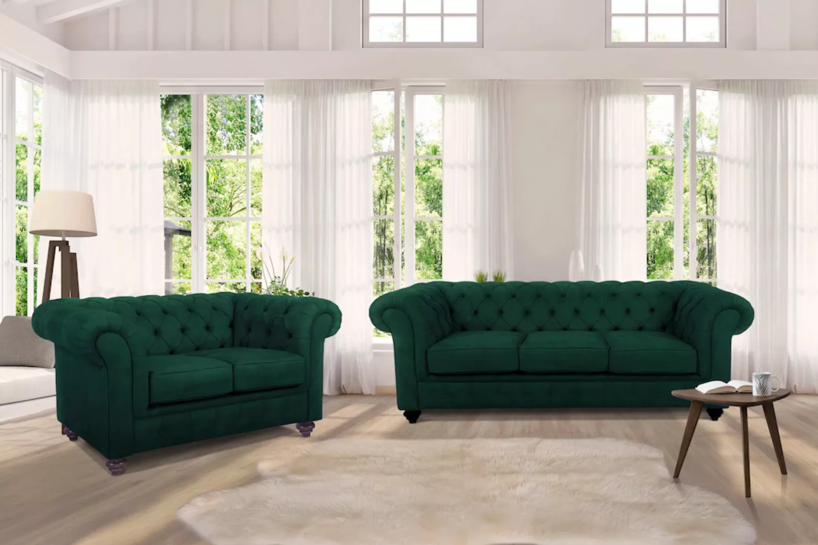 Home affaire Chesterfield-Sofa "Duc 3-Sitzer" günstig online kaufen