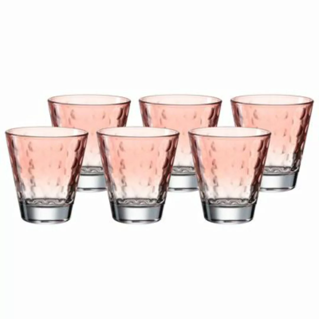 LEONARDO OPTIC Trinkglas klein 215 ml Pastell koralle 6er Set Trinkgläser r günstig online kaufen