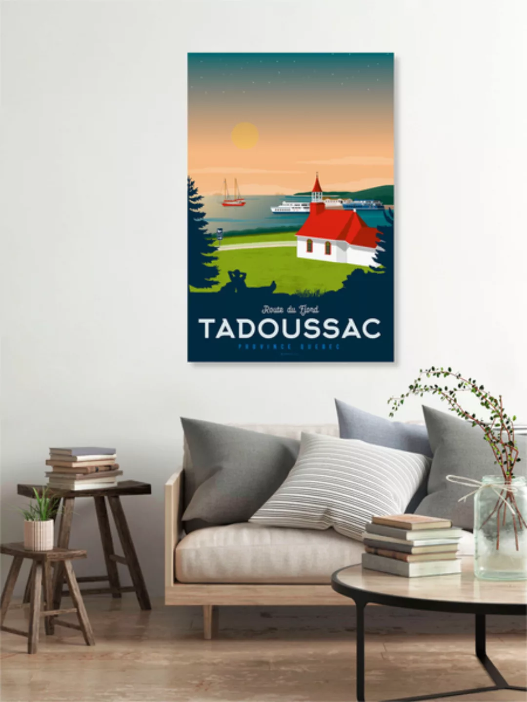 Poster / Leinwandbild - Tadoussac Vintage Travel Wandbild günstig online kaufen